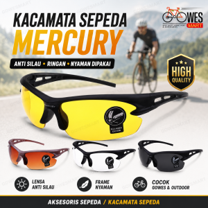 Kacamata sepeda lensa mercury sporty anti silau