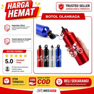 Botol Minum Olahraga Aluminium 750ml Sepeda Camping Outdoor