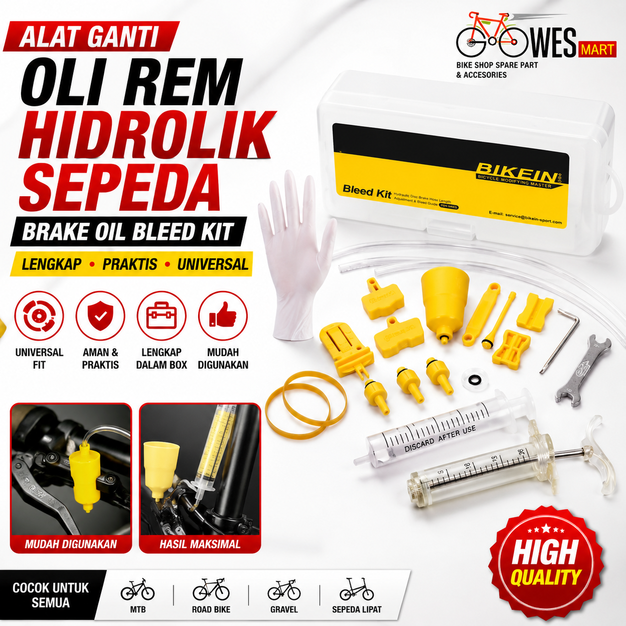 alat ganti oli rem hidrolik sepeda