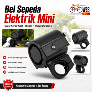 Bel sepeda elektrik mini 90dB untuk stang sepeda
