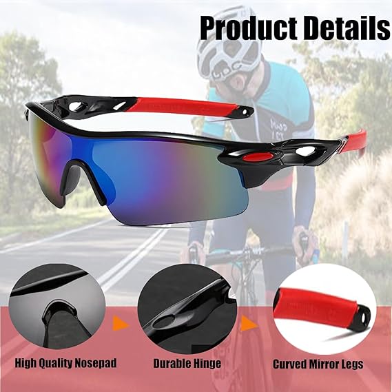 Kacamata cycling anti silau dengan frame ringan