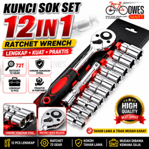 kunci sok set 12 in 1 stainless steel