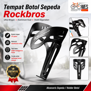 Tempat botol sepeda Rockbros aluminium ringan 55 gram